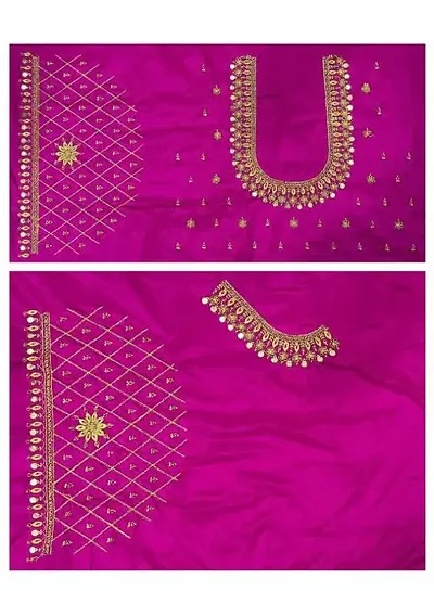 Bridal Maggamn Work Pattu Blouse Fabric