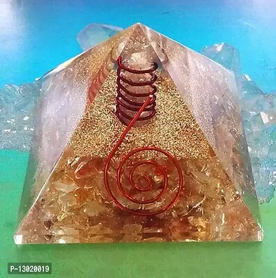 Mautik Sadiwala Stone Orgone Citrine Orgonite Pyramids (Yellow)-thumb3