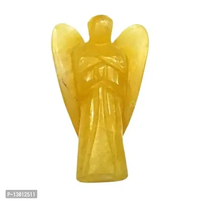 MAUTIK SADIWALA Yellow Quartz Angel, Natural Yellow Quartz Angel 50MM Size for Reiki and Healing-thumb0