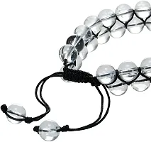 MAUTIK SADIWALA Natural Certified Clear Quartz Bracelet Double Layer Export Quality Energized Crystal Clear Quartz Bracelet 8mm Beads Size-thumb3