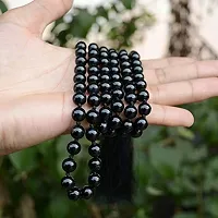 MAUTIK SADIWALA Natural Black Tourmaline Mala with 109 Beads (8 mm) , Black Torumaline Mala Lab Certified Natural Black Tourmaline-thumb3