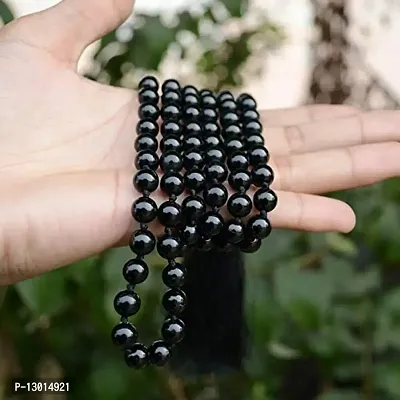 MAUTIK SADIWALA Natural Black Tourmaline Mala with 109 Beads (8 mm) , Black Torumaline Mala Lab Certified Natural Black Tourmaline-thumb4