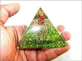 MAUTIK SADIWALA Peridot Pyramid, Money Attraction Peridot Pyramid, Orgonite Pyramid 50mm to 55mm Size-thumb1