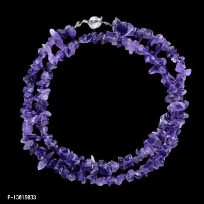 Natural Amethyst Chips Beads Necklace, 4mm-6mm Purple Amethyst Nuggets Necklace, Smooth Uncut Amethyst Nuggets Jewelry, Gift for Her-thumb2