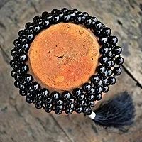 MAUTIK SADIWALA Natural Black Tourmaline Mala with 109 Beads (8 mm) , Black Torumaline Mala Lab Certified Natural-thumb4