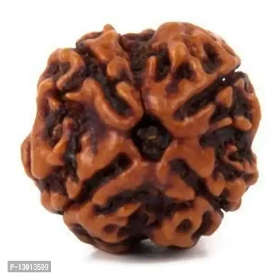 MAUTIK SADIWALA Mantra Siddha Natural 4 Mukhi Nepali Rudraksha (Brown)-thumb0