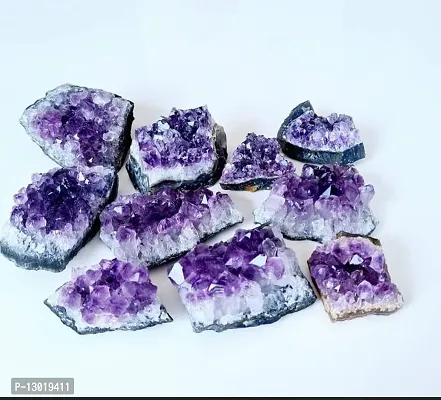 MAUTIK SADIWALA Natural Amethyst Cluster Raw Rough Stones for Money Attraction, Vastu Correction and Increase Wealth 600 carate Approx. Charged by Reiki Grand Master-thumb4