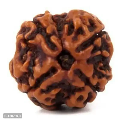 Mantra Siddha Natural 4 Mukhi Nepali Rudraksha (Brown)-thumb0