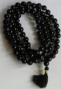 MAUTIK SADIWALA Stone Tourmaline Rosary Mala (Black)-thumb1