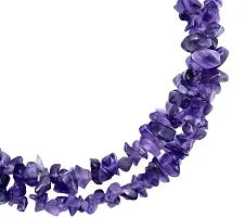 Natural Amethyst Chips Beads Necklace, 4mm-6mm Purple Amethyst Nuggets Necklace, Smooth Uncut Amethyst Nuggets Jewelry, Gift for Her-thumb2
