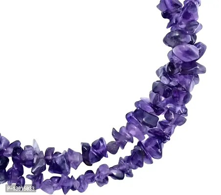 Natural Amethyst Chips Beads Necklace, 4mm-6mm Purple Amethyst Nuggets Necklace, Smooth Uncut Amethyst Nuggets Jewelry, Gift for Her-thumb3