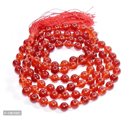 MAUTIK SADIWALA Carnelian Mala 8mm Beads Size Natural Carnelian Mala 8mm Beads Size 108+1 = 109 Beads-thumb4