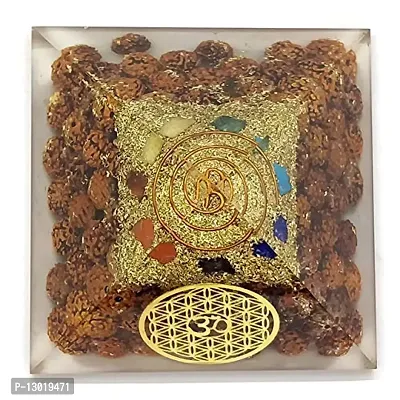 MAUTIK SADIWALA 7 Chakra Rudraksha Orgone Energy Generator Pyramid for Vastu Correction Orgonite Pyramids for Emf Protection 7 Chakra Rudraksha Orgone Pyramid AAA Quality-thumb4