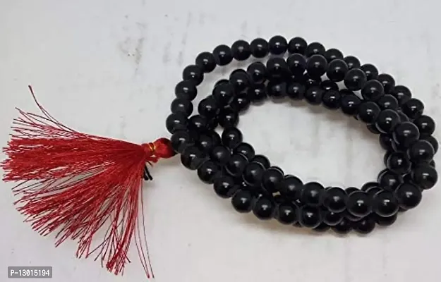 MAUTIK SADIWALA Shaligram Stone Mala 108+1=109 Beads Shaligram Stones Mala, Shaligram Mala 8mm Beads Size-thumb0