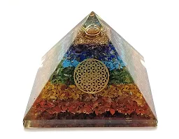 MAUTIK SADIWALA Handmade Geometric Pyramid Made with Seven Chakra Crystal, 7 Chakras, 7 Chakra Pyramid AAA Quality-thumb3