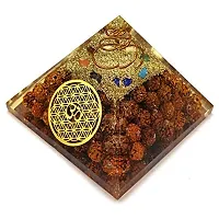 MAUTIK SADIWALA 7 Chakra Rudraksha Orgone Energy Generator Pyramid for Vastu Correction Orgonite Pyramids for Emf Protection 7 Chakra Rudraksha Orgone Pyramid AAA Quality-thumb2