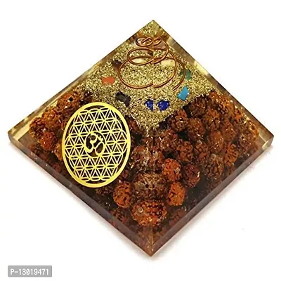 MAUTIK SADIWALA 7 Chakra Rudraksha Orgone Energy Generator Pyramid for Vastu Correction Orgonite Pyramids for Emf Protection 7 Chakra Rudraksha Orgone Pyramid AAA Quality-thumb3