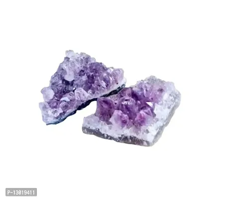 MAUTIK SADIWALA Natural Amethyst Cluster Raw Rough Stones for Money Attraction, Vastu Correction and Increase Wealth 600 carate Approx. Charged by Reiki Grand Master-thumb2