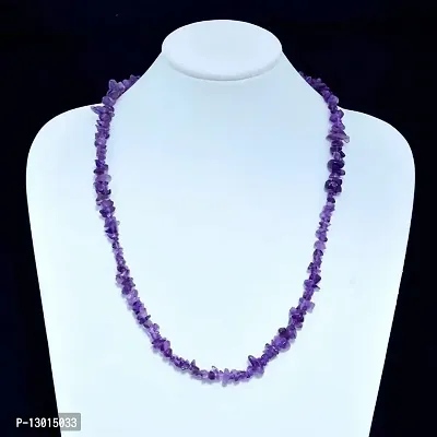 Natural Amethyst Chips Beads Necklace, 4mm-6mm Purple Amethyst Nuggets Necklace, Smooth Uncut Amethyst Nuggets Jewelry, Gift for Her-thumb4