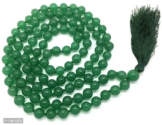 Green Aventurine Mala 8mm Beads Size 108 + 1 = 109 Beads