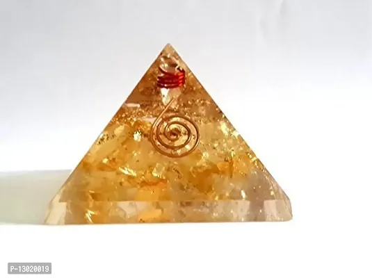 Mautik Sadiwala Stone Orgone Citrine Orgonite Pyramids (Yellow)-thumb2