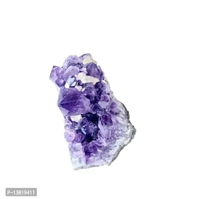 MAUTIK SADIWALA Natural Amethyst Cluster Raw Rough Stones for Money Attraction, Vastu Correction and Increase Wealth 600 carate Approx. Charged by Reiki Grand Master