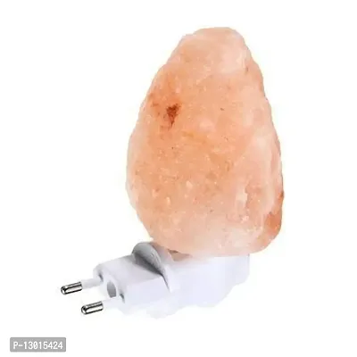 Mautik Sadiwala Export Quality Natural Himalaya Rock Salt Wall Plug Nightlight Lamp (Pink)