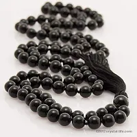 MAUTIK SADIWALA Stone Tourmaline Rosary Mala (Black)-thumb2