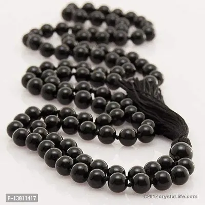 MAUTIK SADIWALA Stone Tourmaline Rosary Mala (Black)-thumb3