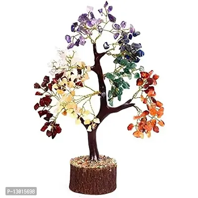 MAUTIK SADIWALA 7 Chakra Tree Crystal Stone Tree 350 Beads Crystal Tree for Reiki Healing and Vastu Correction and Increase Creativity Tree (Color : Multi)