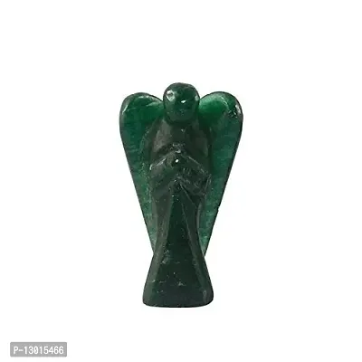 MAUTIK SADIWALA Natural Green Jade Angel Crystal for Reiki and Healing, 50 mm