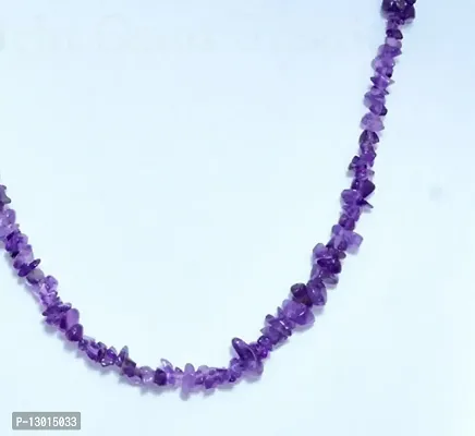 Natural Amethyst Chips Beads Necklace, 4mm-6mm Purple Amethyst Nuggets Necklace, Smooth Uncut Amethyst Nuggets Jewelry, Gift for Her-thumb5