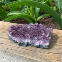 MAUTIK SADIWALA Natural Amethyst Cluster Raw Rough Stones for Money Attraction, Vastu Correction and Increase Wealth 600 carate Approx. Charged by Reiki Grand Master-thumb2