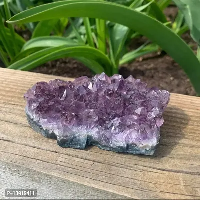 MAUTIK SADIWALA Natural Amethyst Cluster Raw Rough Stones for Money Attraction, Vastu Correction and Increase Wealth 600 carate Approx. Charged by Reiki Grand Master-thumb3