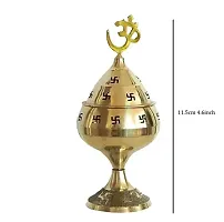 Pure Brass Akhand Jot Jyoti Diya for Navratri Puja Golden Table Decor 4.6 inch  Gold-thumb3