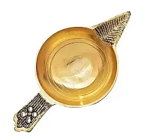 pack of 6 Traditional Pure Brass Akhand Pooja Laxmi Deepak Diya for Puja at Home Office Medium 6-thumb2