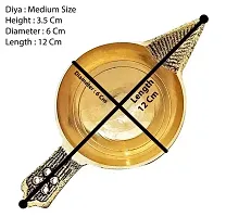 pack of 6 Traditional Pure Brass Akhand Pooja Laxmi Deepak Diya for Puja at Home Office Medium 6-thumb1