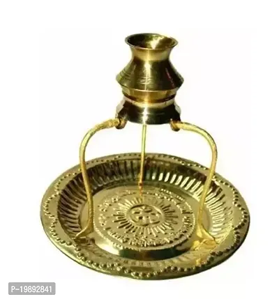 brass plate with shivling stand and trishul Puja Articles-thumb4