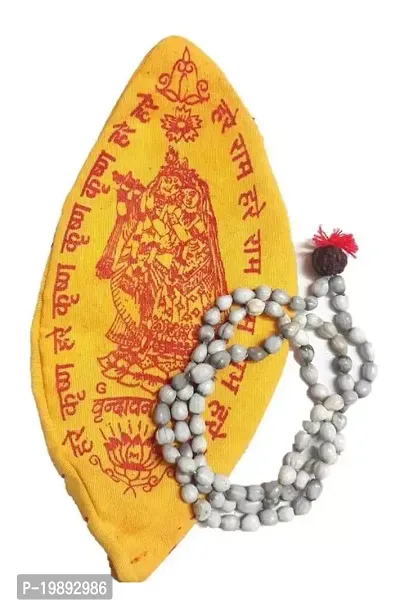 Original Rosary Vaijayanti Mala 108+1 Beads with Cotton Gaumukhi Japa Bag Pack of (1)