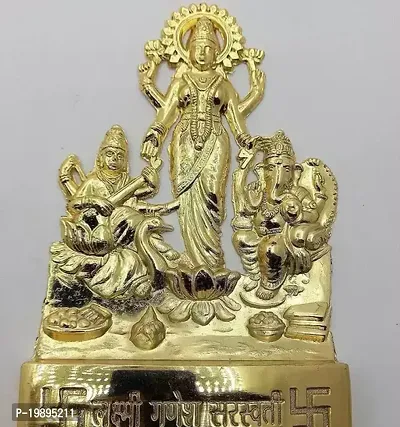 laxmi ganes laxmi ganesh saraswati murti Ganesh idol laxmi idol lakshmi murti lakshmi idol - all have height of 12 cm-thumb2