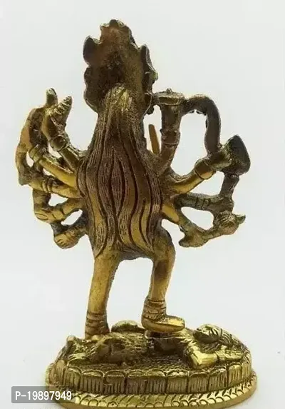 Kali Maa Murti, Goddess Maha Kali, Mahakali, Kalika Maa Brass Statue Sculpture Idol Murti, Kali MATA Idol, Maa Kali Murti, Bhagwan ki murti, bhagwan ji ki murti - 14cm Maa Durga Metal Idol, Maa Ambe M-thumb2