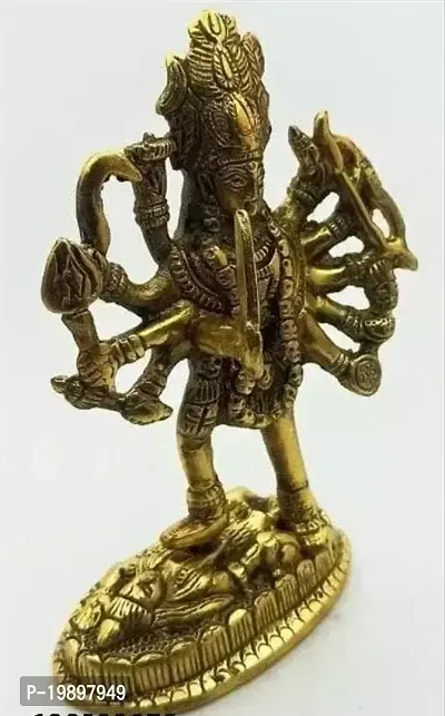 Kali Maa Murti, Goddess Maha Kali, Mahakali, Kalika Maa Brass Statue Sculpture Idol Murti, Kali MATA Idol, Maa Kali Murti, Bhagwan ki murti, bhagwan ji ki murti - 14cm Maa Durga Metal Idol, Maa Ambe M-thumb3