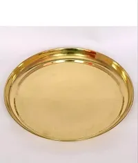 Brass Traditional Utensil Designer Thali/Plate 6 Inch-thumb1