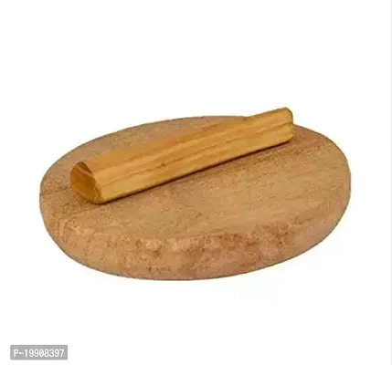 Handmade Sandalwood Chandan Pata Board Stone Rubbing Board Chakla (Brown, 4IN)