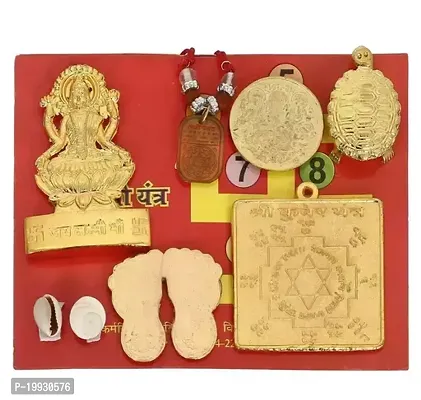 Dhan Varsha Yantra and Shri Chalisa Diwali Poojan with MahaLaxmi for Wealth, Power, Money, Good Luck (Golden) - Pooja/Poojan Kit Book-thumb2