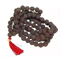 Kantha Mala/Guru Siddha Mala, 5 Mukhi Rudraksha ,108+1 Nepali Rudrakash, For Men and Women-thumb1