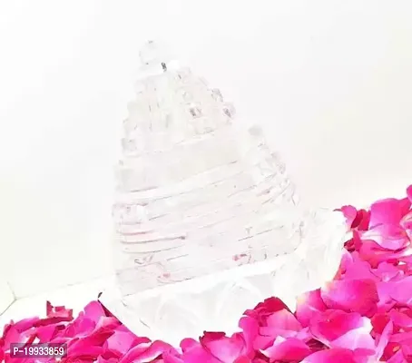 100% Pure Sphatik Shree Shri Yantra Sphatik Laxmi Meru Shree Yantra of Natural Quartz Crystal Gemstone Weight : 30-40 Grams-thumb0