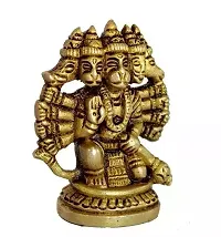 Asta Dhatu (8 Metals) Made Five (5) Faced Hanuman ji Idol/Brass Panch Mukhi Bajrang Bali Idol-thumb3