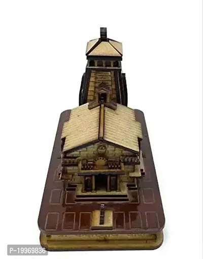 Shree Kadarnath 3D Temple (mandir) Wooden Souvenir Replica Beautifully Handcrafted, Decorative Showpiece MDF Pine Wood Beautiful Work for officehome Gift.