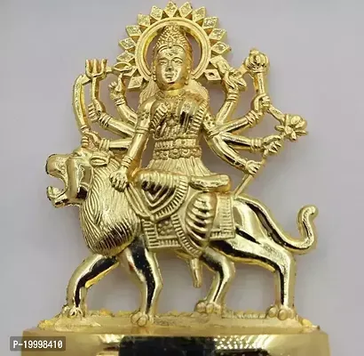 Metal Idol of MATA Sherawali | Maa Durga On Lion for Blessings, Health  Wealth ( Height : 11 cm )-thumb3